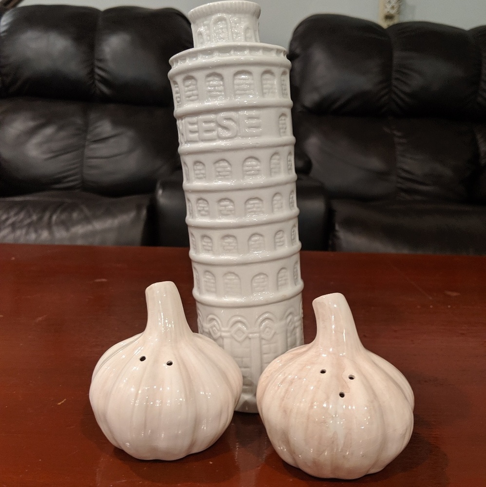 Set of 3, Cheese, Salt and Pepper Shaker set